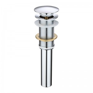 Klicka på klack krom badkarbassängavfall slitsade rörbeslag utan överflöde