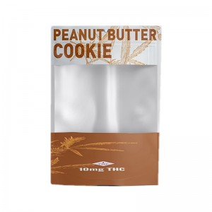 Anpassad Stand up påse för kakor matkorgsförpackningspåsar med klar fönster blixtlås topp