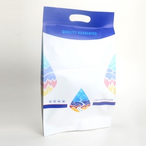 husdjursmatpåse aluminiumfolieplastpåsar med hängande hålskärhandtag