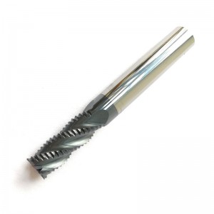 Slipkvarnar i fast hårdmetall, HRC45 med tialnbelagd, 4 räfflor, 1/4 \