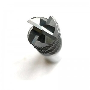 Slipkvarnar i fast hårdmetall, HRC45 med tialnbelagd, 4 räfflor, 1/4 \