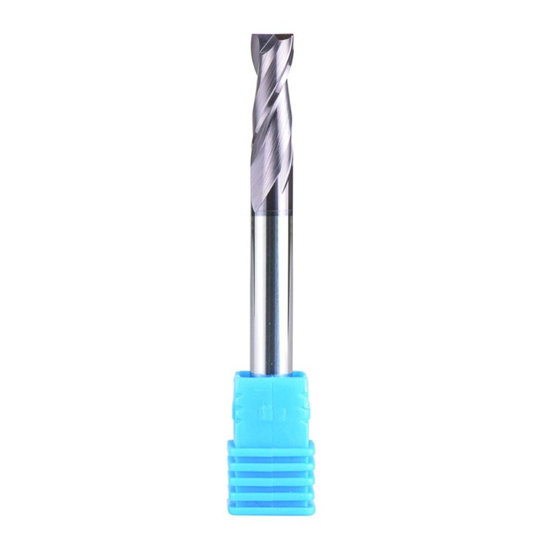 2 flöjter 1/4 tum Shank Square Nose End Mill Carbide CNC Upcut Router Bits Tiain Coated, 2 1/2 inches Length