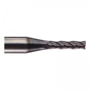 Halvkarbidändkvarn, AlTiN-belagd, 4 flöjt, 1/16 \