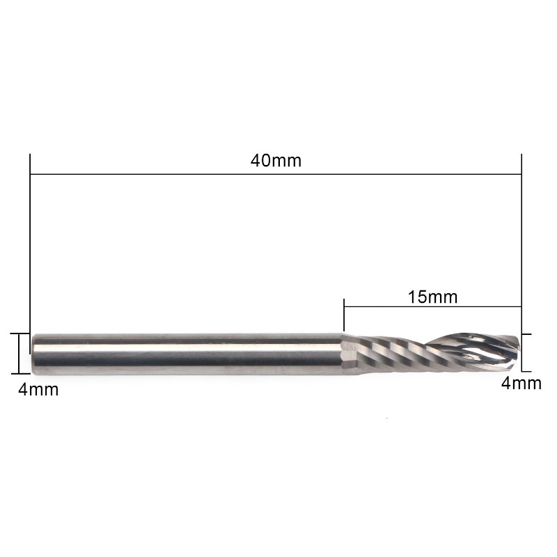 Carbide End Mill Cutter, Single Flute CNC Fräsbit, 5/32 