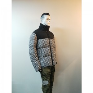 VIT \u0026 SVART KONTRAST MENS PUFFERJACKA RLMPC0021N