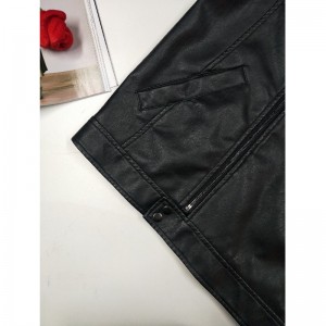 MÄNS SVART PU BIKERJACKA RLMPJ0001