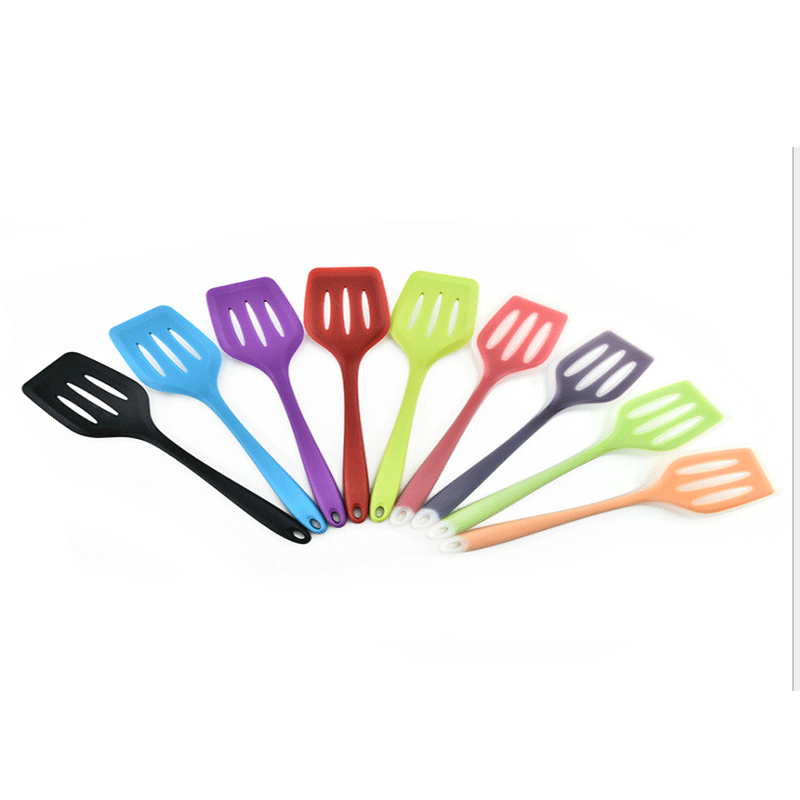 Silikon köksredskap genomskinlig silikon kruka spade hög temperatur non-stick gryta special läckage spade silikon nötkött stek spade stekespade