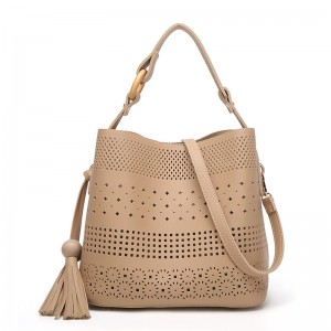 HD0827 - Hårt ut Pu-läder-axelväska för kvinnor som shoppar