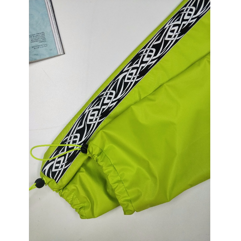 LADIES FLUORESCENT GREEN LONGLINE WINDBREAK JACKET RLWJ0009