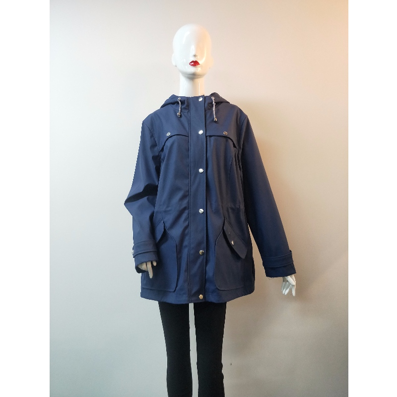 LADIES NAVY RUBBER JACKET RLWJ0015