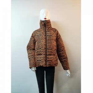 LADIES 'PUFFER COAT MED HIGH STAND COLLAR RLWPC0009