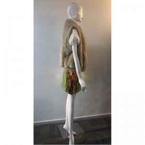 LADIES CREAM FUR GILET RLWF0002