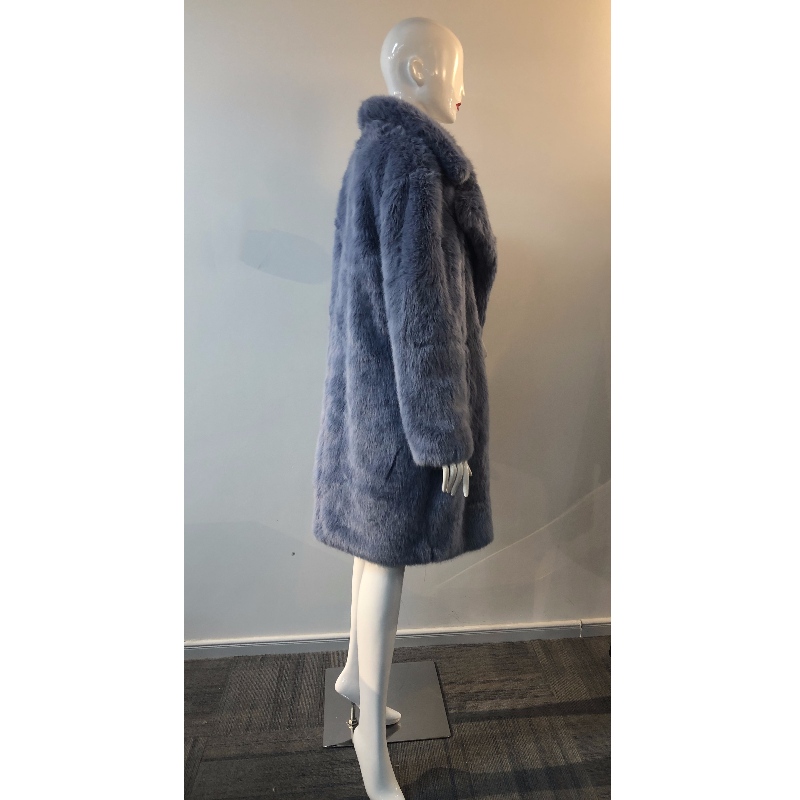 LADIES FAUX FUR COAT I PURPLE RLWF0022