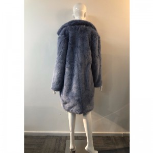 LADIES FAUX FUR COAT I PURPLE RLWF0022