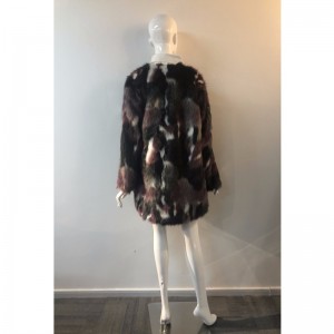 LADIES COLLARLESS FUR COAT RLWF0024