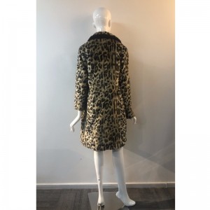 LADIES LEOPARD PRINT FUR COAT RLWF0028