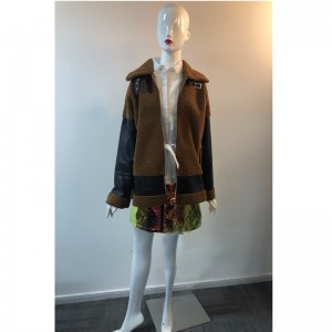 LADIES PU-JACKA MED BORG TRIM RLWPJ0031