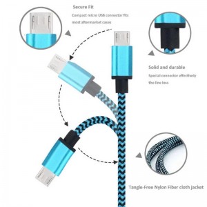 Nylon flätad datakabel