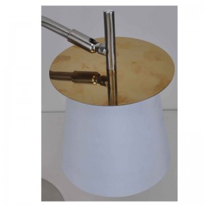 Bordslampa med tygskärm och dekorationsark