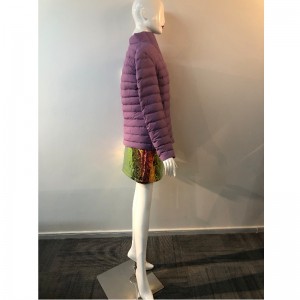 LADIES PURPLE HIGH-COLLAR COAT RLWPC0031
