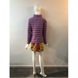 LADIES PURPLE HIGH-COLLAR COAT RLWPC0031