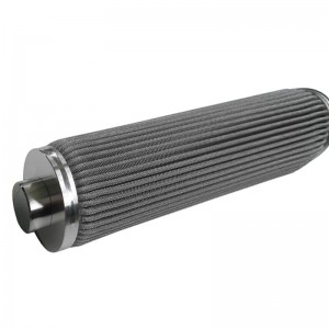 Rostfria veckade smältfilter