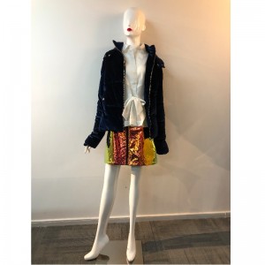 LADIES VELVET PUFFER COAT RLWPC0044