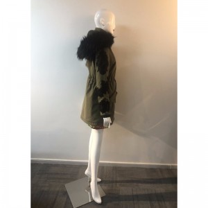 LADIES KHAKI HOODED COAT RLWPC0047