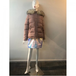 LADIES CHAMPAGNE HOODED COAT RLWPC0061