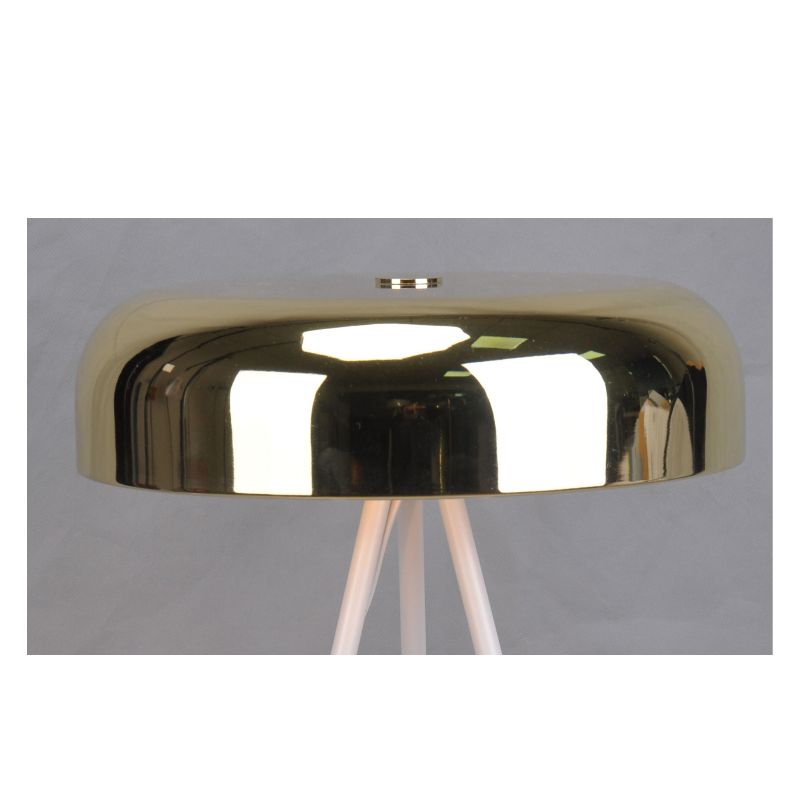 Stativbordslampa med metallskärm