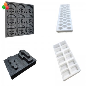 högkvalitativt anpassat mögelstanspaket epe inre skumdämpande färgglad epe-skuminsats för vinflaskförpackningsmaterial