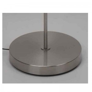 Modern golvlampa med tygskärm, svart skugga inuti guld