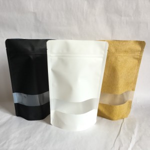 Återvinningsbar PET / PE hög barriärs upp-dragkedja för matförpackning med fönster