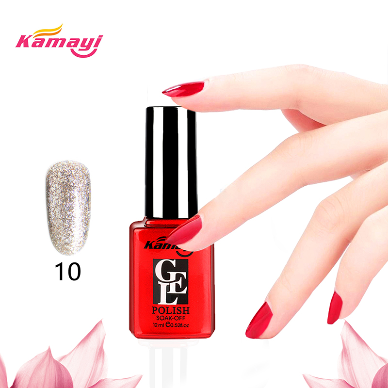 Kamayi finns på lager 15 ml Gel nagellack Inga torktäckar och bottenbeläggning. Blöt av UV LED Gel nagellack