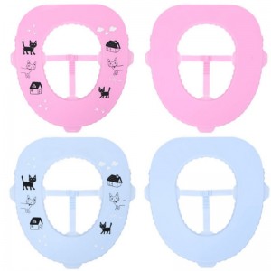 Ny silikon antibakteriell toalettsitsstomme med vattentät enkel rengöring resebärbar toalettstolring