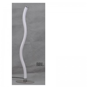 LED-bordslampa med akrylrör med vågform