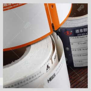 Tryckbar offset med tryckbar offset, utskrivbar högtemperaturhängtag med rivbeständig