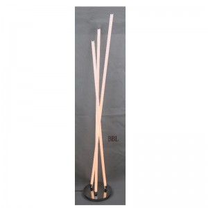LED tripod floor lamp with 3pcs acrylic straight tube