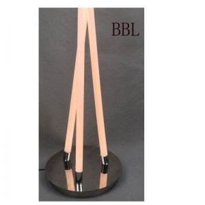 LED tripod floor lamp with 3pcs acrylic straight tube