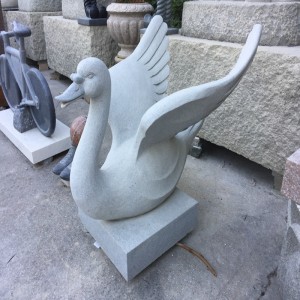 Giraff Swan Fish Stone Ristningar och skulpturer Naturligt rent handverk Konstverk