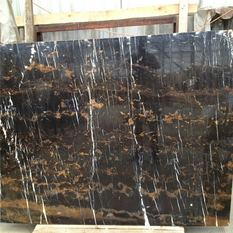 Portoro Gold Marble Slab Stone dekorativa