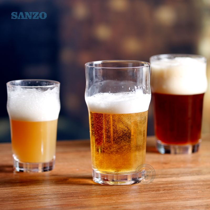 Sanzo Custom Logo Beer Glass Cup Mugg Crystal Glasses Handmade Beer Stein Cups