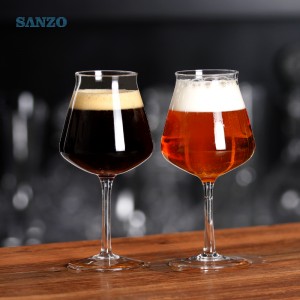 Sanzo Alcohol Beer Glass Customized Handmade Clear Beer Steins Perfect Beer Glass