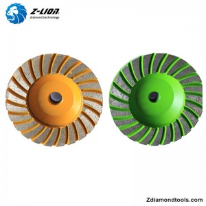 ZL-21 diamantkoppshjul 4 tum för sten, betongslipning