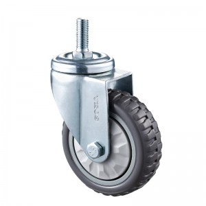 Medium Duty - Förkromad hölje med grått Diamand TPE-hjul