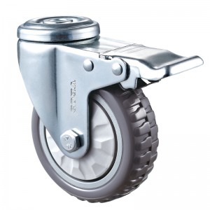 Medium Duty - Förkromad hölje med grått Diamand TPE-hjul