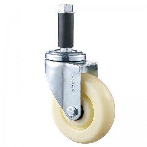 Medium Duty - Förkromad hölje med vitt TPE-hjul