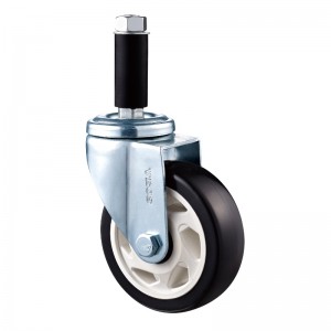 Medium Duty - Förkromad hölje med vitt Diamand TPE-hjul