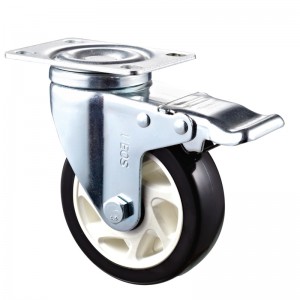 Medium Duty - Förkromad hölje med vitt Diamand TPE-hjul