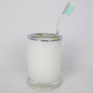 Vitt glas badrumstillbehör set